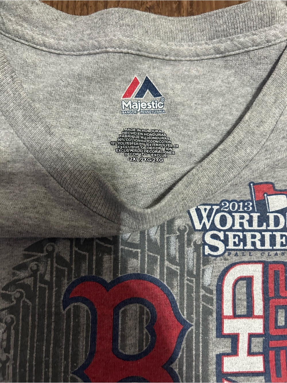 Boston Red Sox Majestic MLB T Shirt Bundle 2001 Vintage + 2013 World Series 2XL - Picture 6 of 8